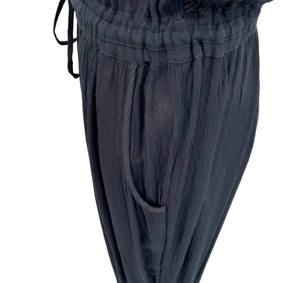 Anthropologie Hei Hei Taj Jumpsuit Sleeveless Open Back Crochet Black Size Small - Picture 6 of 11